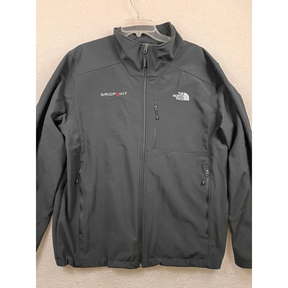 The North Face Softshell Jacket Mens XL Black GridPoint Apex Bionic Windproof